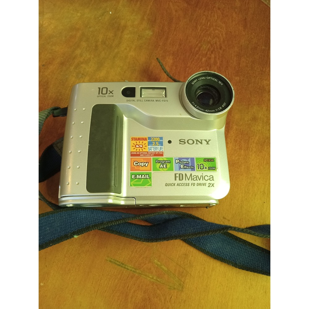 Sony FD Mavica MVC FD75 Digital Camera PARTS ONLY Floppy Disk 10x Optical Zoom